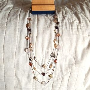 Lia Sophia 3-Strand Multi Bead Necklace